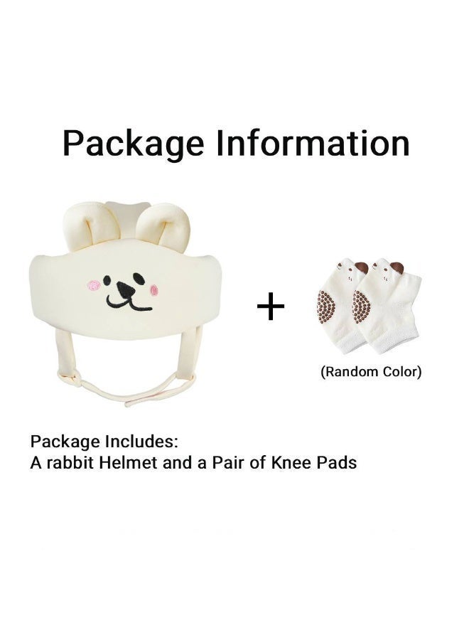 AceLuste Baby Head Protector Baby Helmet with 2 Knee Pads, Toddler Breathable Safety Protect Hat , Walking Protect Pillow Cushion with Adjustable Straps for Infant Toddlers and Kids - Image 2